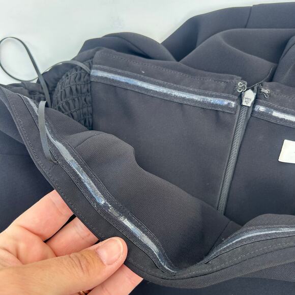 Amanda Uprichard Overlay Strapless Maxi Dress Black Gown Formal Long Medium - Picture 9 of 12